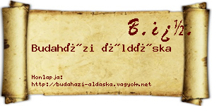 Budaházi Áldáska névjegykártya